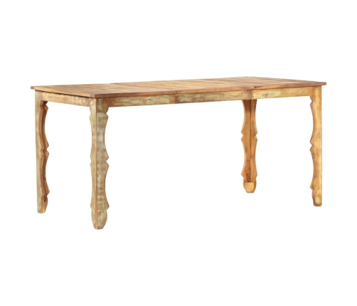 Mesa de comedor de madera maciza reciclada 160x80x76 cm