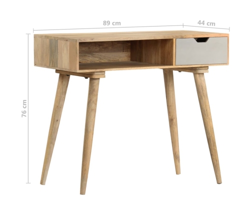 Mesa consola de madera maciza de mango 89x44x76 cm