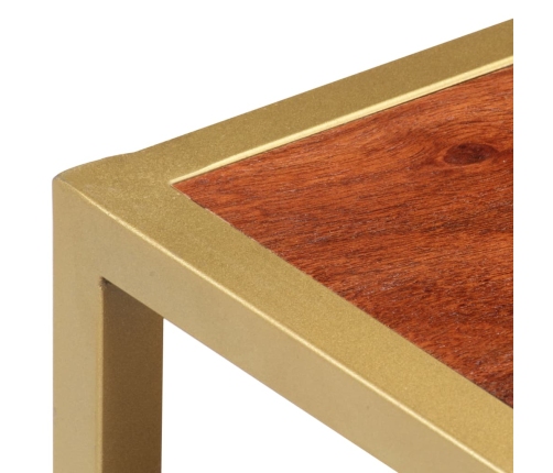 Mesa de centro de madera maciza de acacia 90x50x40 cm