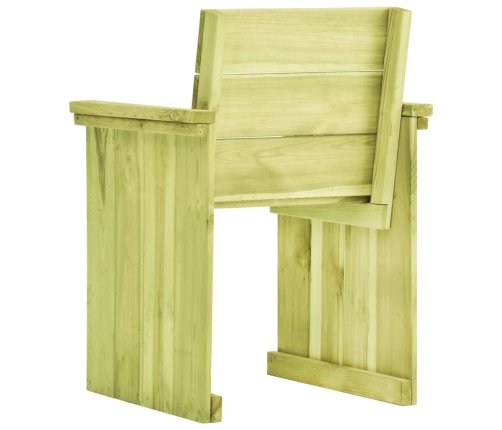 Silla de jardín de madera de pino impregnada