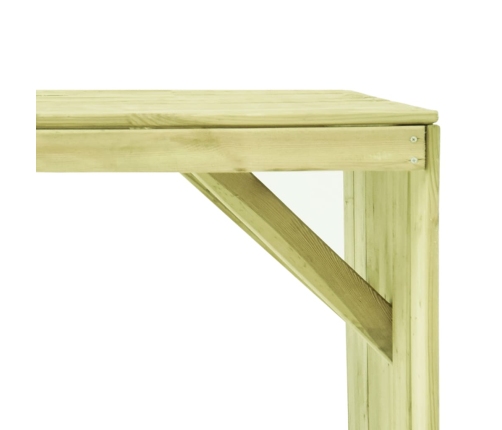 Mesa de jardín madera de pino impregnada 150x87x80 cm