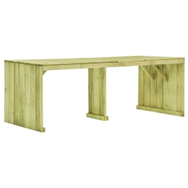 Mesa de jardín madera de pino impregnada 220x101,5x80 cm