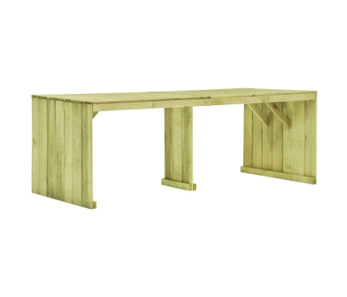 Mesa de jardín madera de pino impregnada 220x101,5x80 cm