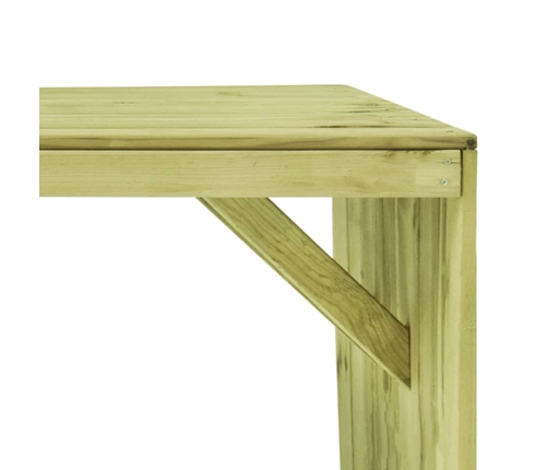 Mesa de jardín madera de pino impregnada 220x101,5x80 cm