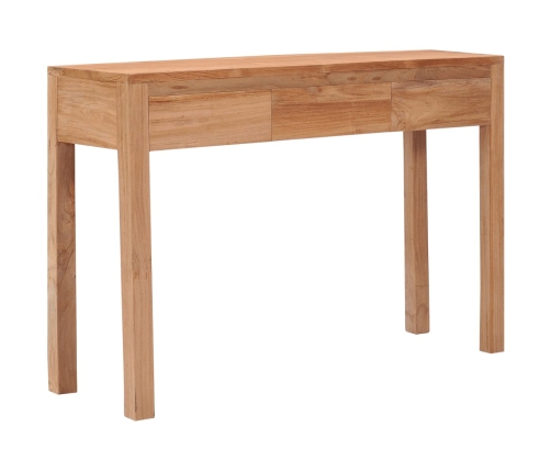 Mesa consola de madera maciza de teca 110x35x75 cm