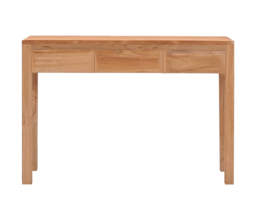 Mesa consola de madera maciza de teca 110x35x75 cm