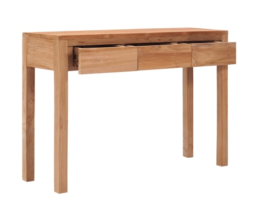 Mesa consola de madera maciza de teca 110x35x75 cm