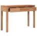 Mesa consola de madera maciza de teca 110x35x75 cm