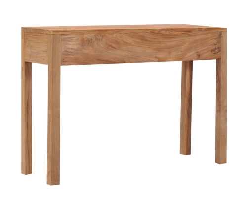 Mesa consola de madera maciza de teca 110x35x75 cm