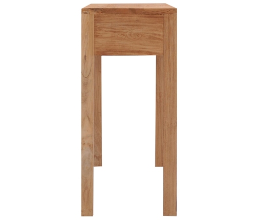 Mesa consola de madera maciza de teca 110x35x75 cm