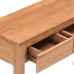 Mesa consola de madera maciza de teca 110x35x75 cm