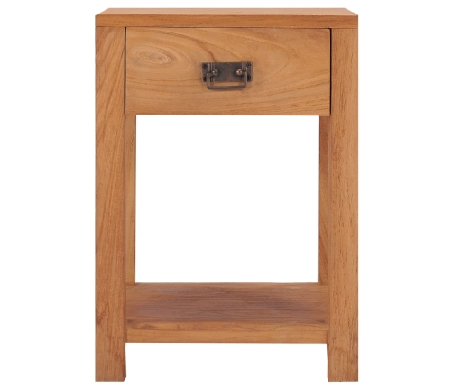 vidaXL Mesita de noche de madera maciza de teca 35x35x50 cm