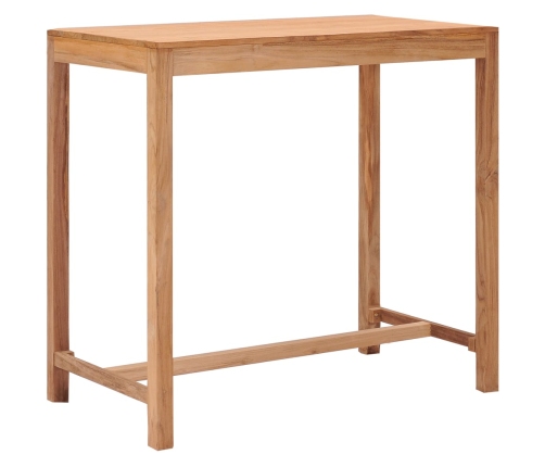 Mesa alta de jardín madera maciza de teca 110x60x105 cm