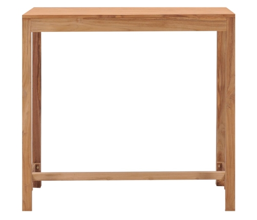 Mesa alta de jardín madera maciza de teca 110x60x105 cm