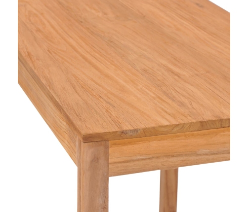 Mesa alta de jardín madera maciza de teca 110x60x105 cm