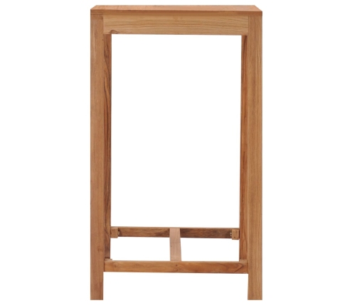 Mesa alta de jardín madera maciza de teca 60x60x105 cm