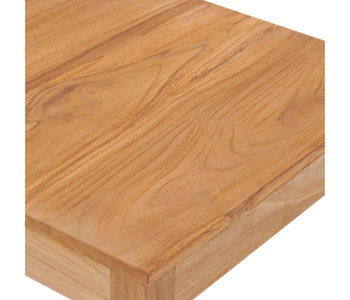 Mesa alta de jardín madera maciza de teca 60x60x105 cm