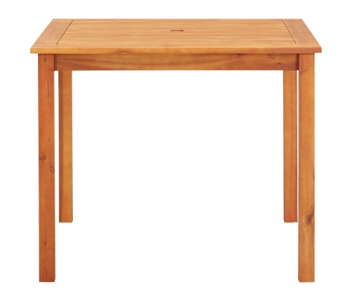 Set comedor de jardín 5 pzas y cojines madera maciza de acacia