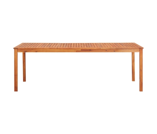 Set comedor de jardín 7 pzas y cojines madera maciza de acacia