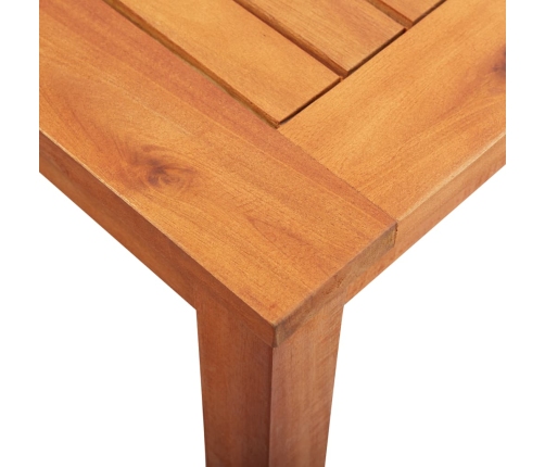 Set comedor de jardín 7 pzas y cojines madera maciza de acacia