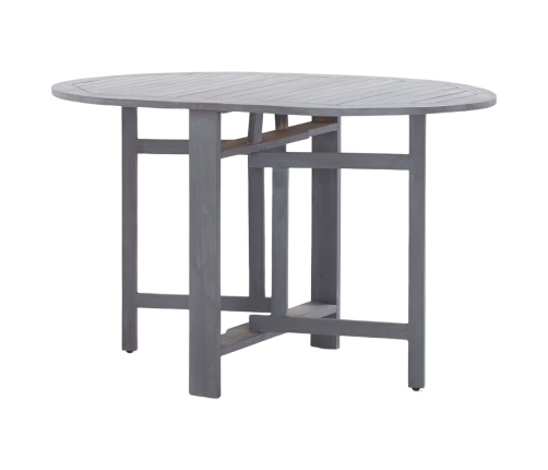 Juego de comedor de jardín 5 pzas madera maciza de acacia gris