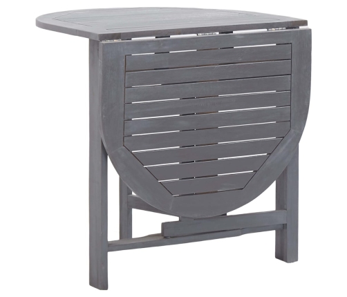 Juego de comedor de jardín 5 pzas madera maciza de acacia gris