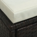 Set muebles de jardín 6 piezas y cojines ratán sintético marrón