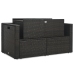 Set muebles de jardín 6 piezas y cojines ratán sintético marrón