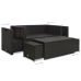 Set muebles de jardín 6 piezas y cojines ratán sintético marrón