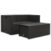 Set muebles de jardín 6 piezas y cojines ratán sintético marrón