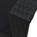 Set muebles de jardín 6 piezas y cojines ratán sintético negro