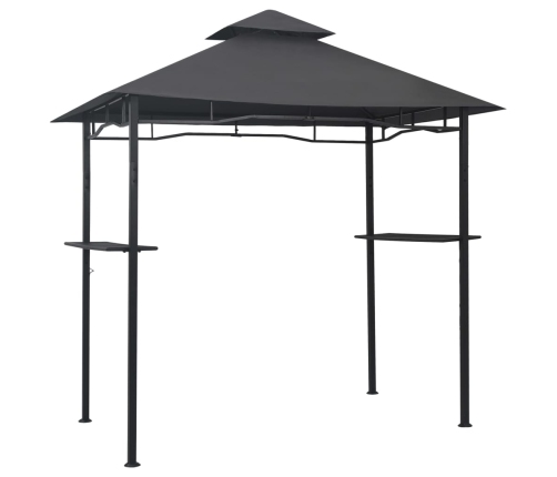 Cenador de BBQ acero antracita 240x150x255 cm