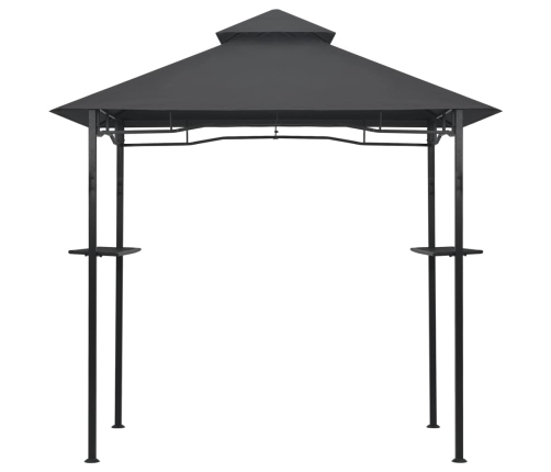 Cenador de BBQ acero antracita 240x150x255 cm