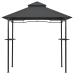 Cenador de BBQ acero antracita 240x150x255 cm