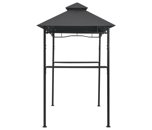 Cenador de BBQ acero antracita 240x150x255 cm