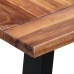 vidaXL Mesa de comedor de madera maciza de acacia y vidrio 180x90x75cm