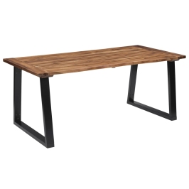 Mesa de comedor madera maciza de acacia 180x90 cm