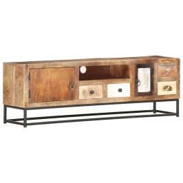 Mueble para TV de madera maciza reciclada 120x30x40 cm