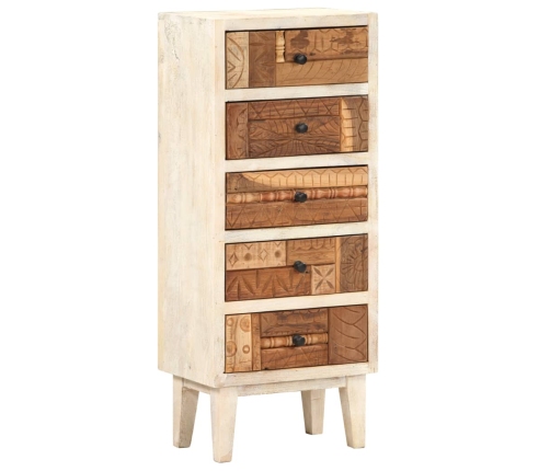 Cajonera de madera maciza reciclada 45x30x105 cm