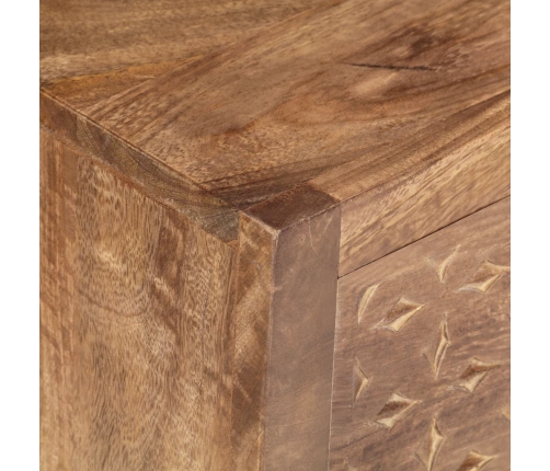 Mesita de noche de madera maciza de mango 40x30x50 cm