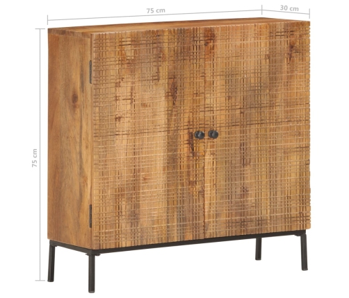 Aparador de madera maciza de mango 75x30x75 cm