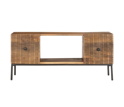 Mesa de centro de madera maciza de mango 90x45x40cm