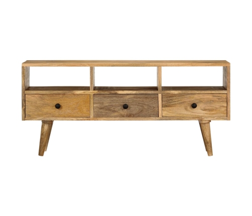 Mueble para TV de madera maciza de mango 110x36x50 cm