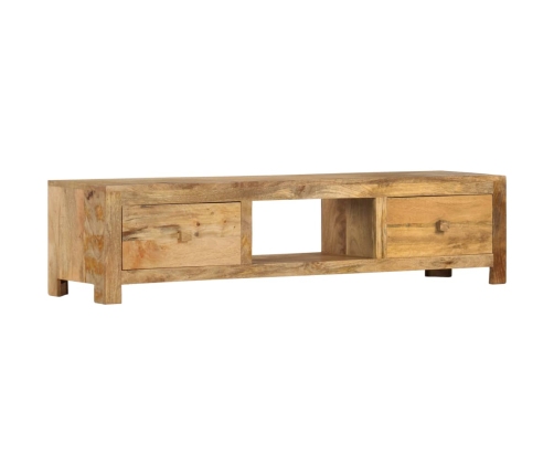 Mueble para TV de madera maciza de mango 140x30x32 cm