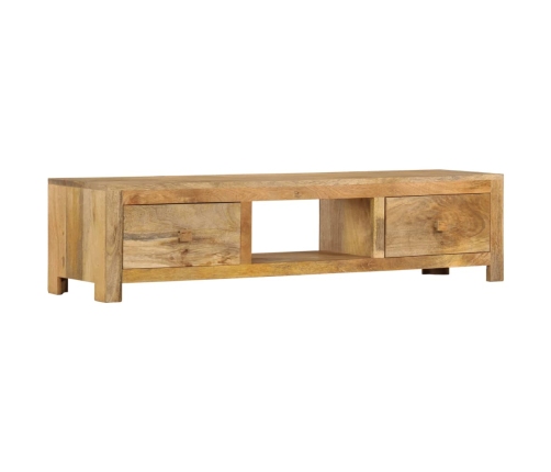 Mueble para TV de madera maciza de mango 140x30x32 cm