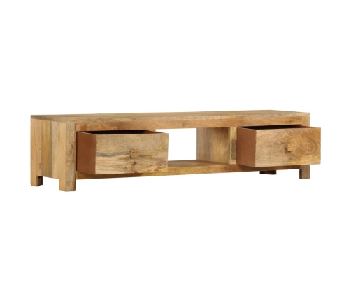 Mueble para TV de madera maciza de mango 140x30x32 cm