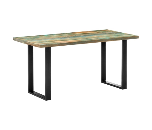 Mesa de comedor de madera maciza reciclada 160x80x75 cm