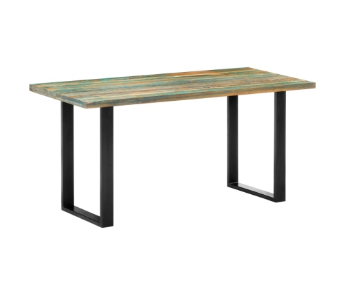 Mesa de comedor de madera maciza reciclada 160x80x75 cm