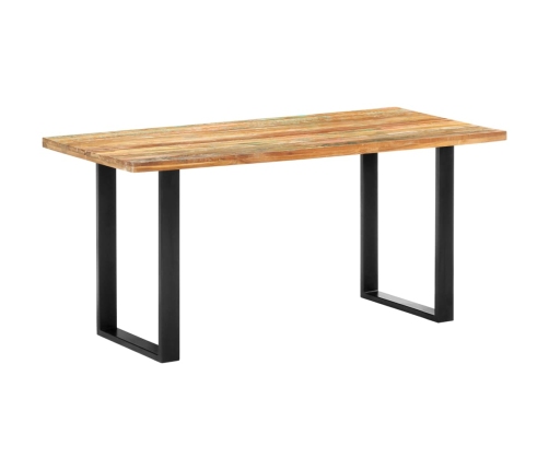 Mesa de comedor de madera maciza reciclada 160x80x75 cm