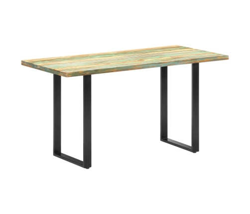 Mesa de comedor de madera maciza reciclada 140x70x76 cm